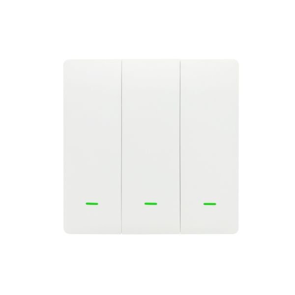 SmartWise B3LNW 3 grupu eWeLink viedais WiFi + RF sienas slēdzis ar fizisko pogu (balts)