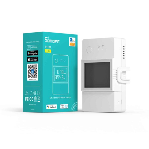 Sonoff POW Elite R3 (16A) WiFi viedais relejs ar jaudas mērītāju un LCD displeju (POWR316D)