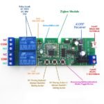 SmartWise 5V-32V 2 grupu viedais releja slēdzis, ar sauso kontaktu un īslaicīgo slēdzi, Zigbee + RF - Image 2