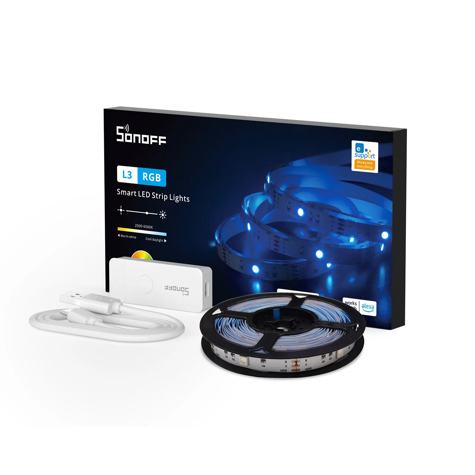 SONOFF L3 - 5M RGB Smart LED WIFi gudrās led lentes