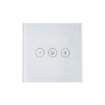 SmartWise Dimmer, saderīga ar eWeLink lietotni, Wi-Fi pieskāriena reostata slēdzis (ar baltu stikla priekšējo paneli)