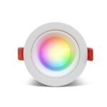Gledopto GL-D-006P Zigbee Pro (Zigbee 3.0 + RF uztvērējs) viedais padziļināts LED lejupējais apgaismojums (550 lūmeni. IP54), ar baltu rāmi - Image 2