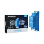 Shelly Qubino Wave PRO 1 viedais DIN-sliedes relejs ar 1 grupu, ar Z-Wave protokolu