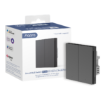AQARA Smart Wall Switch H1 EU (ar neitrālu, dubulto sviru), pelēks
