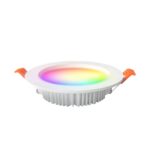 Gledopto GL-D-015P Zigbee Pro (Zigbee 3.0 + RF uztvērējs) viedais padziļināts LED leju apgaismojums ar baltu rāmi, īpaši plakans dizains