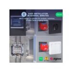Nous B3Z viedais Tuya Zigbee mini releja modulis, ar jaudas mērītāju un slēdža ieeju, 2 grupas - Image 2