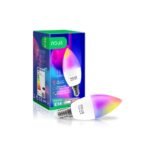 Nous P4 viedā Tuya Wi-Fi RGB spuldze (E14 ligzda), saderīga ar materiālu