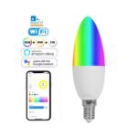 SmartWise E14 Wi-Fi + eWeLink-Remote (Bluetooth) viedā spuldze, 5W, regulējama siltā/aukstā balta + RGB krāsu gaisma - Image 3