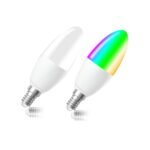 SmartWise E14 Wi-Fi + eWeLink-Remote (Bluetooth) viedā spuldze, 5W, regulējama siltā/aukstā balta + RGB krāsu gaisma - Image 2