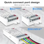 Gledopto GL-C-211WL viedais Wi-Fi PWM WLED kontrolieris analogajām (RGB, RGBW, RGBCCT, CCT, vienas krāsas) LED sloksnēm - Image 3