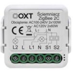 OXT mini 2 kanālu dimmer modulis ZigBee TUYA