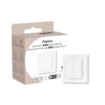 Aqara gaismas slēdzis H2 EU 2 kanālu / 4 pogas smart Zigbee + vītnes sienas slēdzis