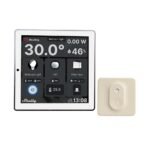 Shelly Wall Display Wi-Fi + Bluetooth skārienekrāna sienas slēdzis un vadības panelis (balts) + BLU H&T sensors (komplektā)
