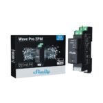 Shelly Qubino Wave PRO 2PM viedais DIN-sliedes relejs ar 2-grupu, jaudas mērītāju, ar Z-Wave protokolu
