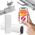 Elektriskais aizkaru stanga 4,2m aizkaru motors ar tālvadības pulti + piederumi ZigBee TUYA