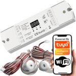 LED kontrolieris kāpnēm koridoram trepēm 5-24V SPI RGBIC 2x PIR un spilgtums SD WiFi TUYA sērija (LC044))