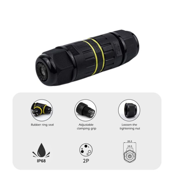 I-veida āra IP68 vadu savienotājs