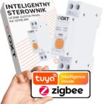 OXT viedais DIN sliedes slēdzis/skaitītājs 63A (1P+N, 19mm) ar temperatūras mērīšanu, ZigBee 3.0 (Tuya/Smart Life)