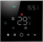TUYA 16A melns WiFi iebūvējams termostats TR054