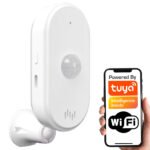 PIR kustības sensors ar skaņas trauksmi, USB-C, WiFi, TUYA (T005)