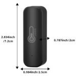 Wi‑Fi temperatūras un mitruma sensors TUYA (melns, 2×AAA, 2.4GHz) T022C - Image 3