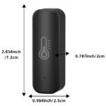 TUYA ZigBee temperatūras un mitruma sensors (melns, 2×AAA, ZigBee 3.0) T023C - Image 3