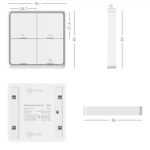 Ainu skārienjutīga tālvadības pults 4 kanāli / 12 programmas ZigBee Tuya (T604) - Image 4