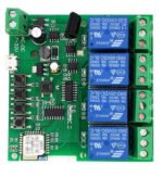 Sonoff 4 kanālu DC 5–32V WiFi + RF433MHz bezvadu releja kontrolieris (E024)