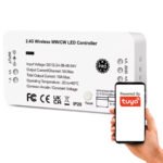 Viedais LED kontrolieris CCT 12-54V ZigBee 3.0 + RF 433MHz (TUYA/Smart Life, Philips Hue) LC021