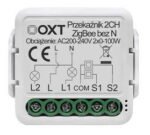 OXT mini releja modulis 2 ķēdes bez N ZigBee TUYA (T272)