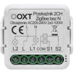 OXT mini releja modulis 2 ķēdes bez N ZigBee TUYA (T272)