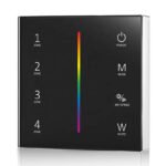RGB RF tālvadības pults 4 zonas (melns panelis) SD TUYA sērija