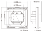 RGB DIM RF kontrolieris 2,4 GHz poga SD sērija melna - Image 5