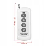 Tālvadības pults RF 433 MHz (4 fiksētie kodi) ar antenu - Image 2