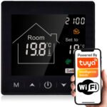 Ielādējams WiFi termostats grīdas apsildei 16A, melns (TUYA) TR058C