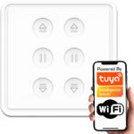 WiFi divvirzienu rullo žalūziju aizkaru kontrolieris (2 kanāli) TUYA