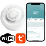Viedais multisensors 4 vienā gaisa kvalitātei (HCHO, GOS), temperatūrai un mitrumam – WiFi TUYA