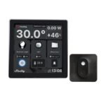 Shelly Wall Display (melns) viedais sienas vadības panelis ar Wi‑Fi + Bluetooth un 5A releju + Shelly BLU H&T sensors