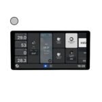 Shelly Wall Display X2i – sienas vadības panelis un gaismas slēdzis (Wi‑Fi 6, Bluetooth 5.0), sudrabkrāsas