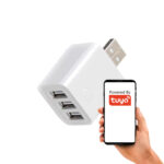 Viedais mini slēdzis USB adapteris 3 porti 5–12V ZigBee TUYA