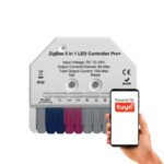 MINI 5-in-1 ZigBee+RF LED lentu kontrolieris (DIM/CCT/RGB/RGBW/RGBCCT) TUYA/Hue