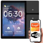 3,5" skārienekrāna funkciju panelis TUYA ar BLE Mesh vārteju, IR un Wi‑Fi (pelēks, 3 pogas)