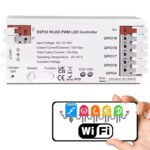Viedais LED kontrolieris 5in1 PWM 10A 12-24V (ESP32) WiFi WLED – GL sērija
