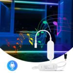 Viedais mini LED mikrofona kontrolieris 3A 12-24V RGBIC ESP32 WiFi WLED - Image 5