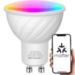 GU10 Matter WiFi viedā LED spuldze (RGB+CCT) HomeKit / Google Home / Alexa