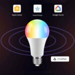 Matter WiFi E27 LED viedā spuldze (RGB+CCT) HomeKit/Google Home/Alexa - Image 5