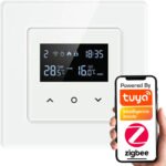 PSMART viedais termostats ar slodzes regulēšanu apkurei 16A (ZigBee, Tuya), balts