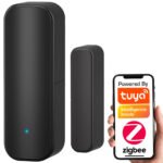 Magnētiskais durvju un logu atvēršanas sensors (niedru slēdzis) TUYA ZigBee 3.0, melns
