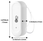 Ūdensizturīgs temperatūras un mitruma sensors, balts, IP65, ZigBee, TUYA - Image 3
