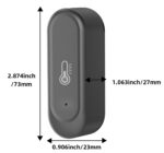 Ūdensizturīgs temperatūras un mitruma sensors, melns, IP65, ZigBee, TUYA - Image 4